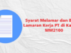 Syarat Dan Berkas Lamaran Kerja PT. Parker Metal Treatment Indonesia